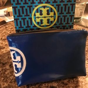 Tory Burch beach dipped cosmetic “jelly blue”
